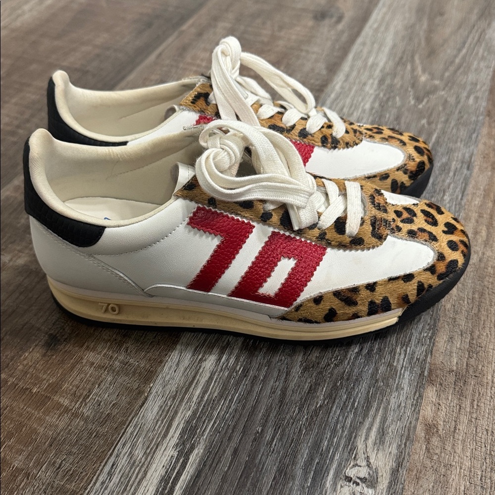 BACK70 BARKLEY STRIKE in WHITE PONY CAMEL Sneakers, Sz 36 (Size 6)